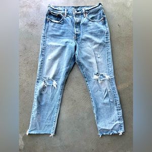 Levi’s Ripped Straight Leg Jean, Size 30